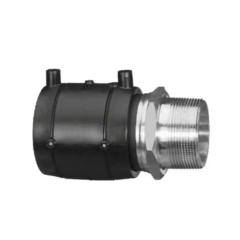 Wavin Monoline elektrolas overgangs koppeling, pe 100, rvs bu.dr. x mof, LU, SDR11, 16 bar, 2"x63 mm Luxe