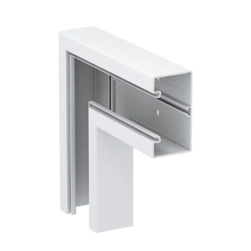 Alleen Vandaag OBO plat hoekstuk, type Rapid 80 GK, pvc, 70 x 130 mm, wit