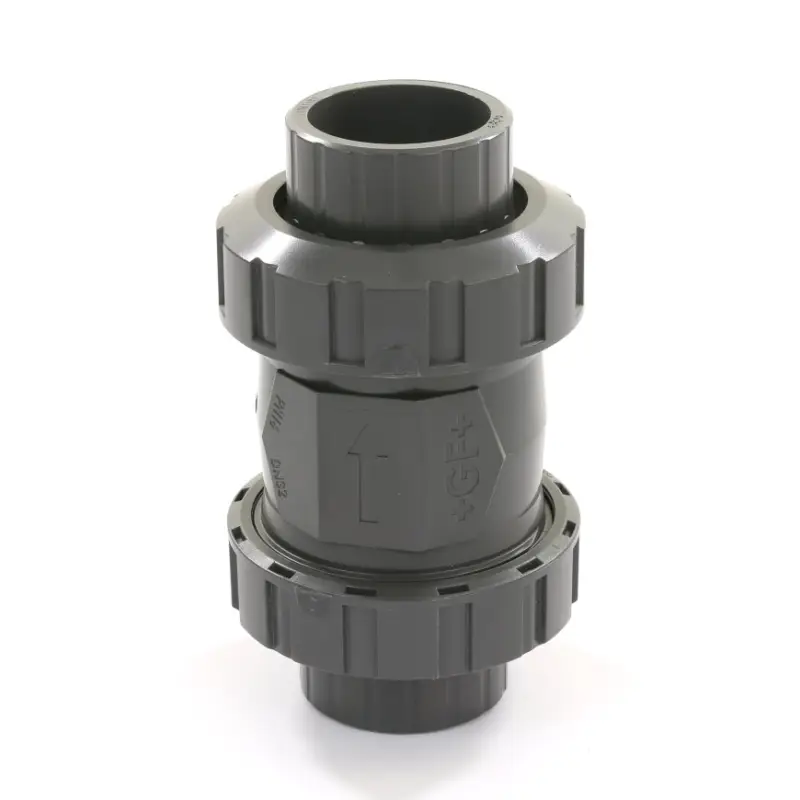 Professioneel GF kogelterugslagklep, pvc, type 561, 10 bar, 2x inwendig lijm/2x wartel, 50 mm