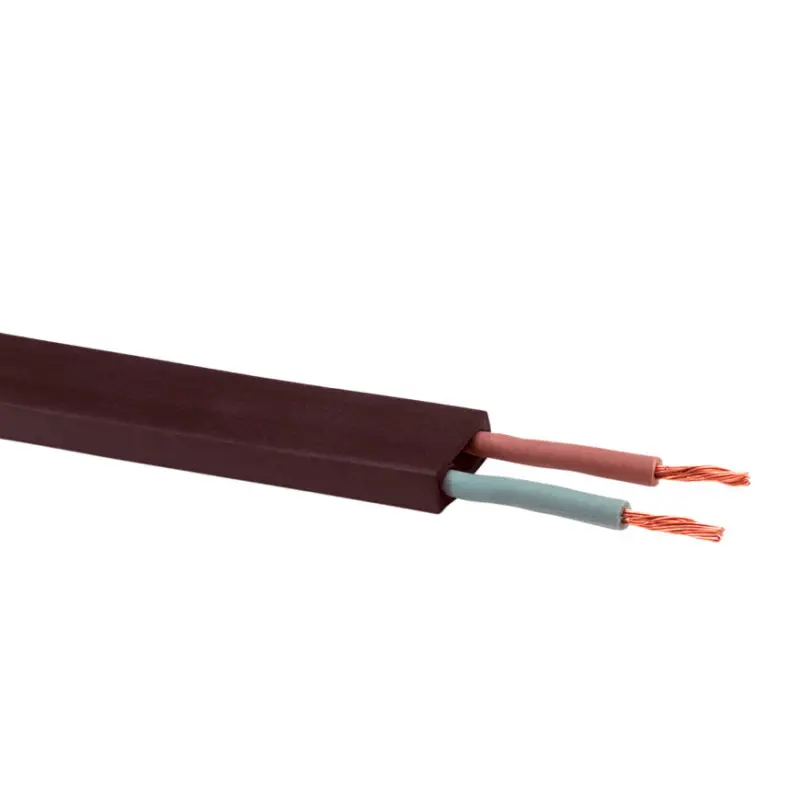 Donn&eacute; prikkabel (H05RNH2-F), 13 x 5 mm, zwart, 2x 2,5 mm&sup2;, l = maximaal 100 m Actieprijs