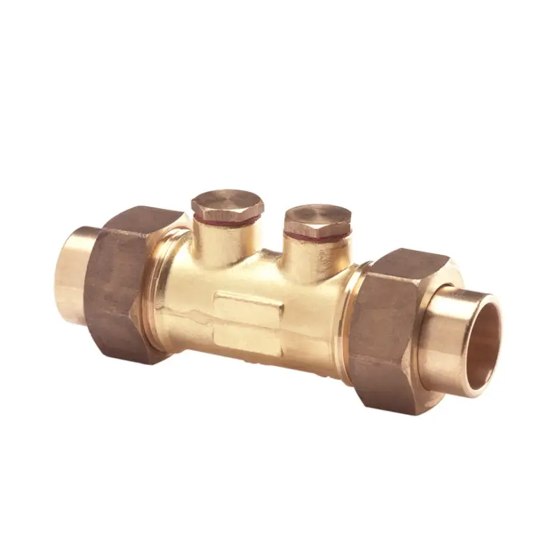 Watts keerklep, messing, 2x soldeer, EA beveiliging, type PS, incl. aftap + controlenokken, 15 mm Speciale Aanbieding