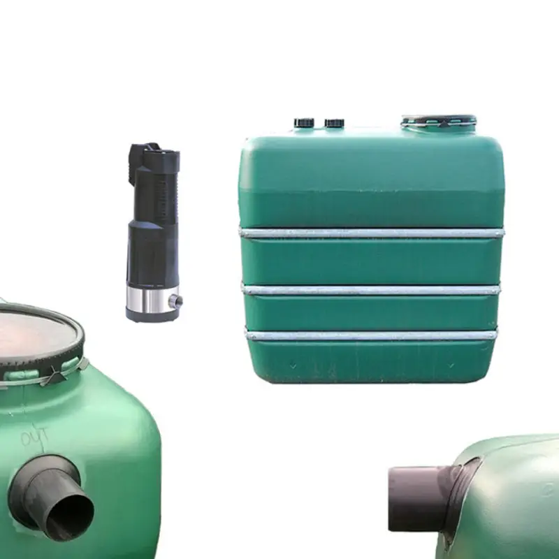 Alleen Vandaag Regenwatertank, incl. drukpomp set, pe, 1500 liter, 152 x 72 x 160,5 cm, bovengronds, incl.staalband