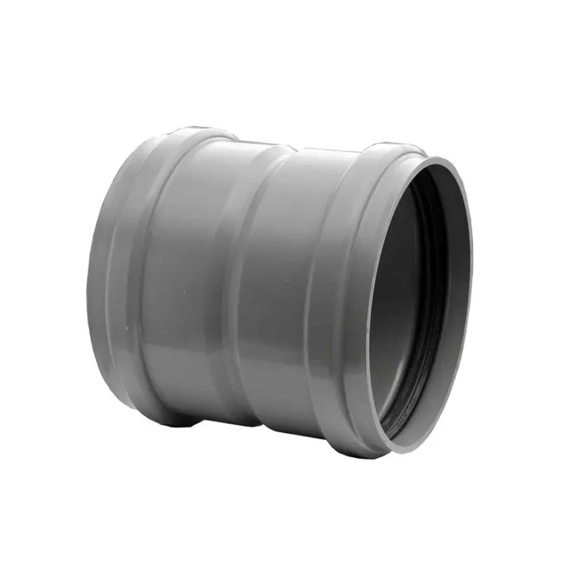 Actieprijs Mof, pvc, 2x manchet, grijs, KOMO, SN4, 315 mm