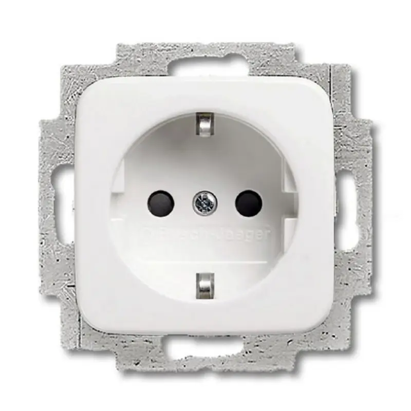 ABB Busch-Jaeger wandcontactdoos, Reflex SI, met RA, enkel, alpin wit Laatste Versie