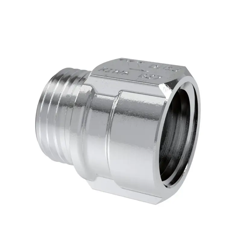 Watts keerklep, messing verchroomd, binnendraad x buitendraad, EB beveiliging, type NN, &frac12;" Bulkbestelling