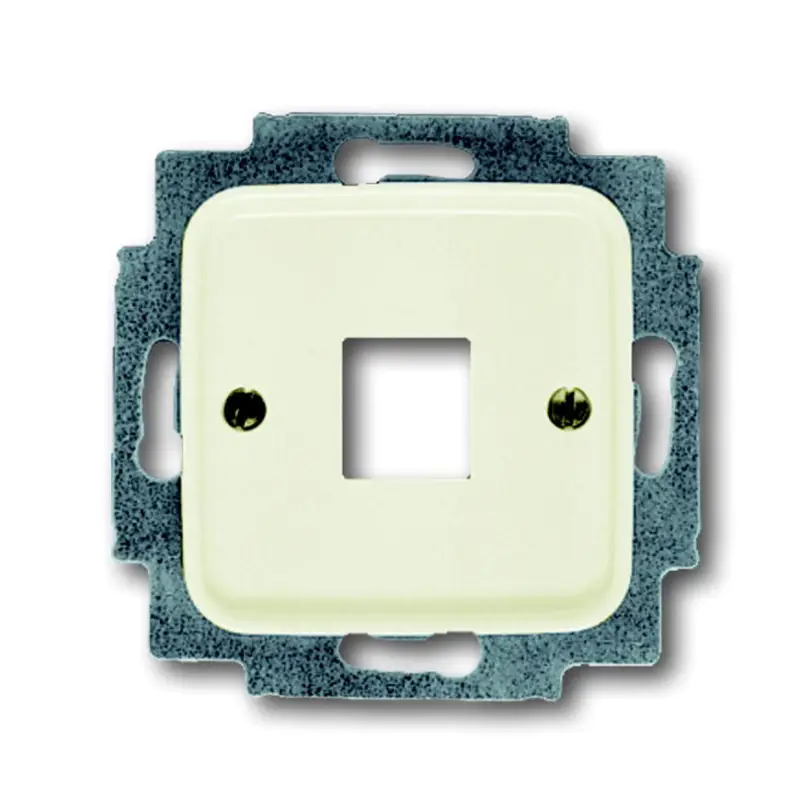 ABB Busch-Jaeger centraalplaat, SI, voor Modular Jack, 1-voudig, cr&egrave;me Trendy