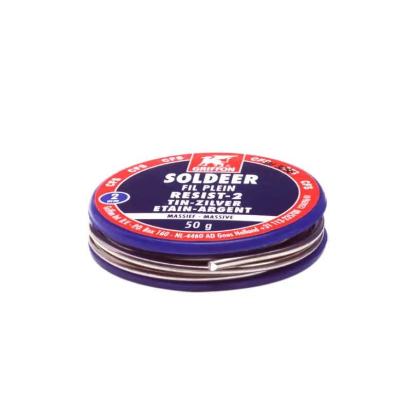 Voordeelprijs Griffon soldeertin, loodvrij, Resist-2, 97/3, tin/zilver, voor drinkwaterleiding, spoel &agrave; 50 gram