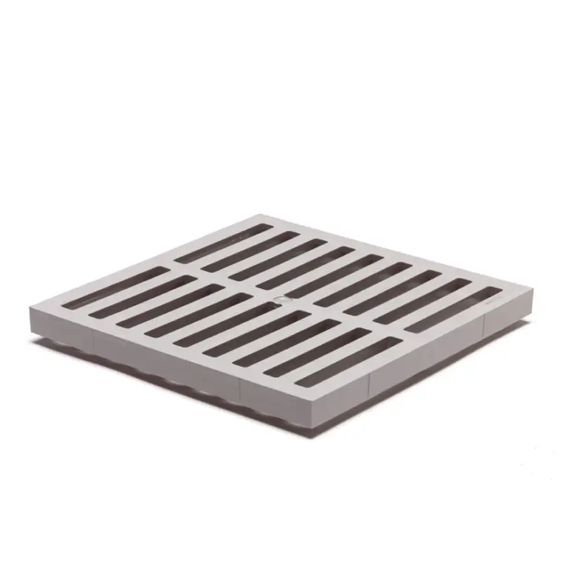 Wereldwijde Verzending Nicoll rooster, voor verzamelput, type RE3, pvc, lichtgrijs, 300 x 300 mm