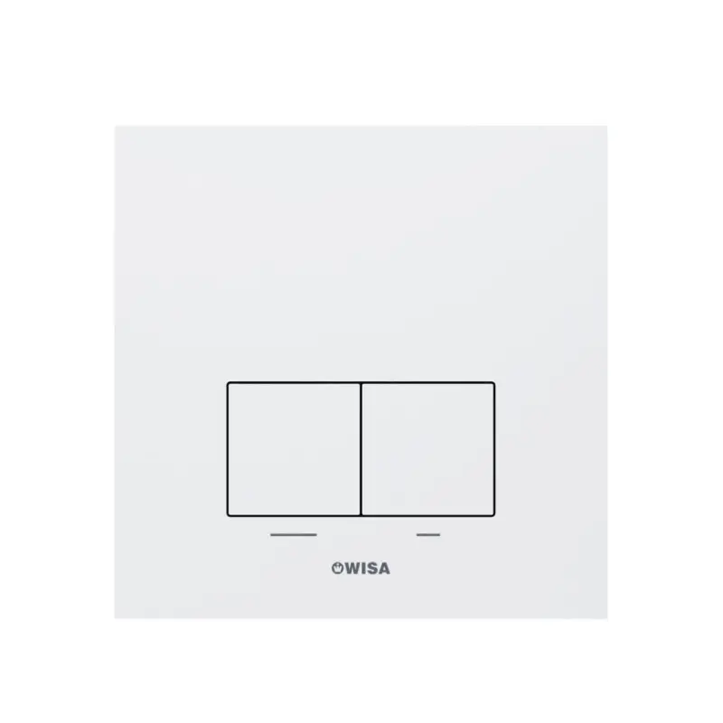 Wisa bedieningspaneel, type Delos aluminium DF, voor XS / XF, 2-knops, mat wit Betaalbaar