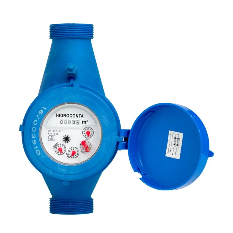 Watermeter impulsgever voorbereid, Hidrojet plastic, 2x bu.dr., 1&frac14;", l = 225 mm, incl. kopp., 1&frac14;"x1" Trendy