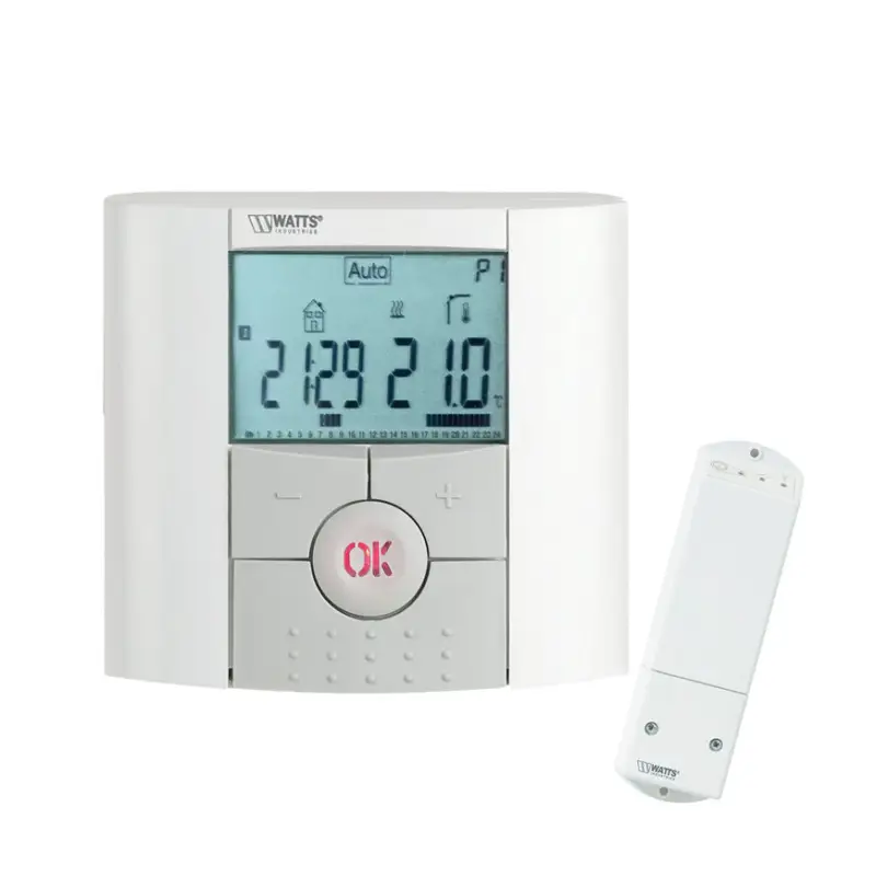 Watts digitale kamerthermostaat, draadloos systeem, Belux Pro RF, incl. ontvanger, programmeerbaar Beperkt Aanbod