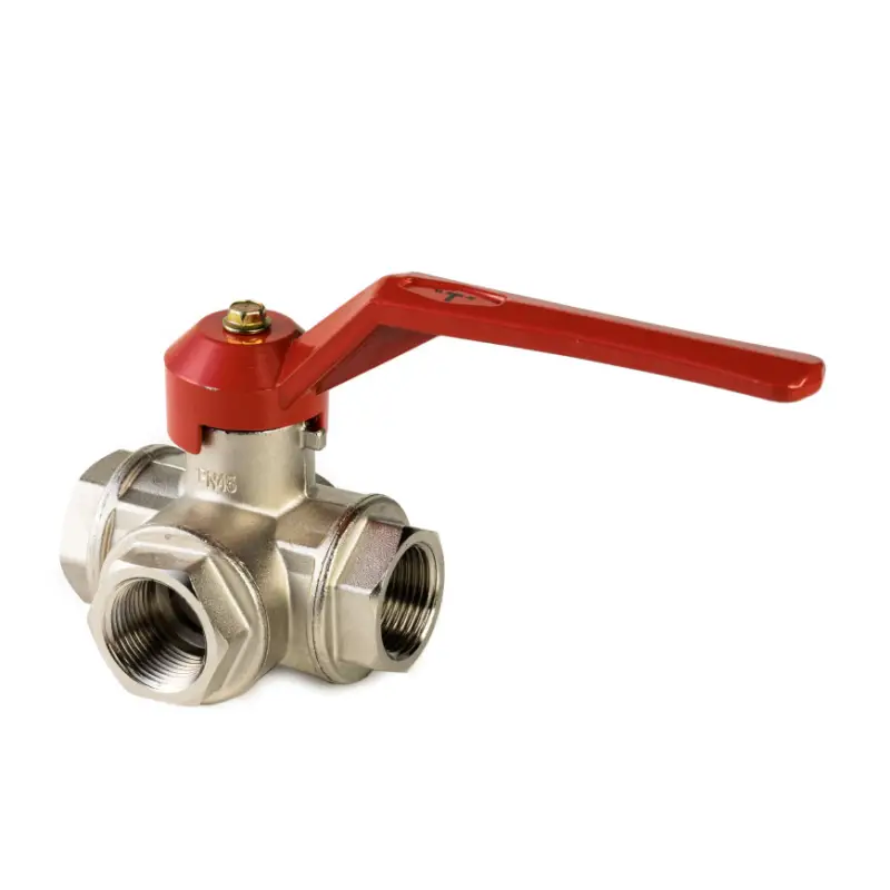 Weekendaanbieding RIV kogelkraan, 3-weg, messing verchroomd, 3x binnendraad, type 5310, 50 bar, &frac34;"