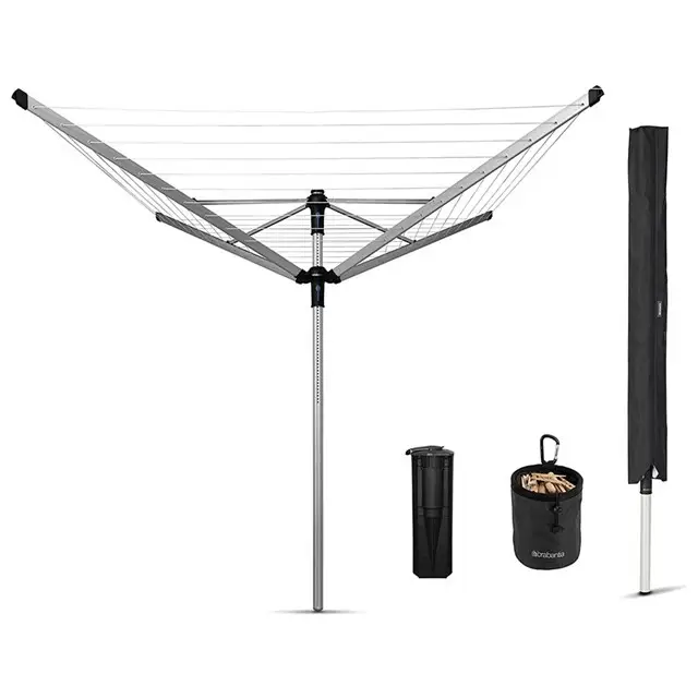 Lage Prijs Brabantia Lift-O-Matic Droogmolen Grijs Met Betonanker