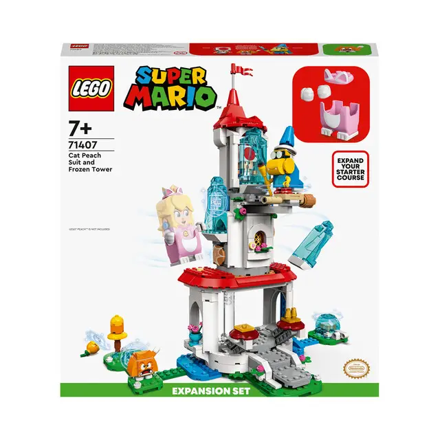 Nieuw Model LEGO Super Mario 71407 - Uitbreidingsset: Kat-Peach-uitrusting en IJstoren