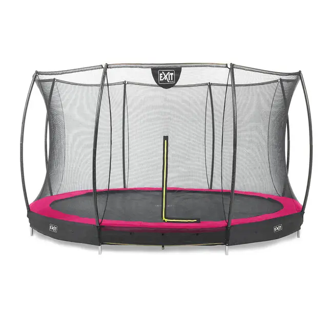 Bestel Nu EXIT Trampoline Silhouette Inground Roze - Ø 366 cm Safety Net