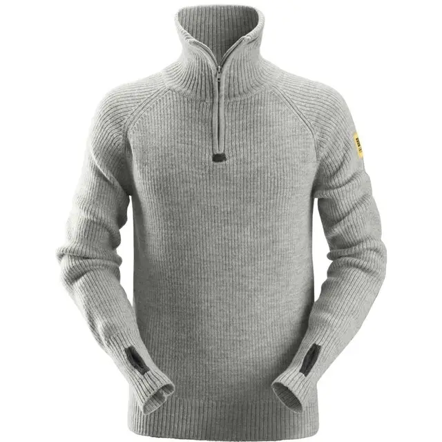 Snickers Wool Half Zip Sweater 2905 Licht Grijs (2800) Maat L Direct Verzonden
