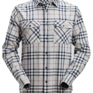 Koop Online Snickers Allroundwork, Licht Flanellen Shirt, Zwart - Grijs (0418) L