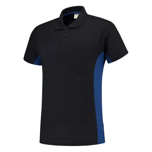 Tricorp Poloshirt Bicolor Borstzak Navyroyalblue 202002 3XL Plaats Bestelling