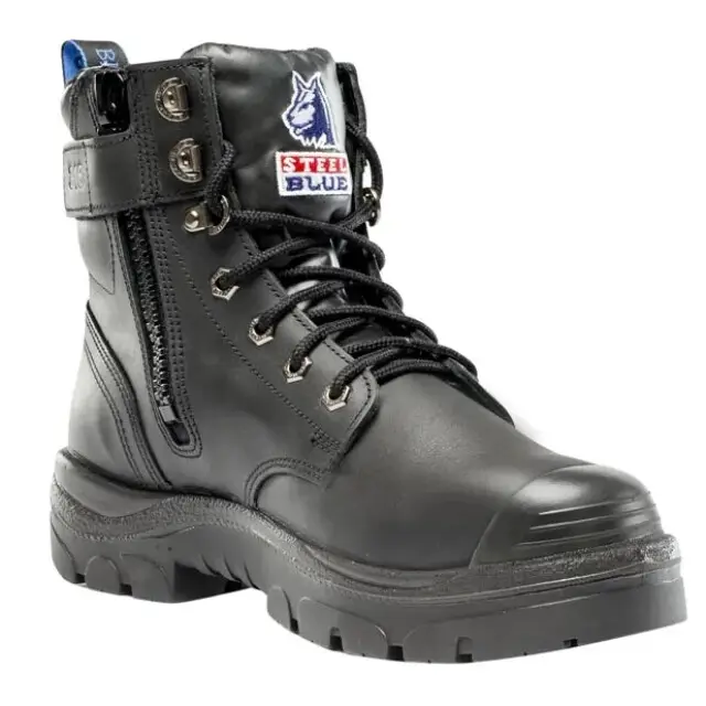 Gratis Verzending Steel Blue Argyle Werkschoen Heren S3 met Rits Waterbestendig Tpu Zwart - mt 49