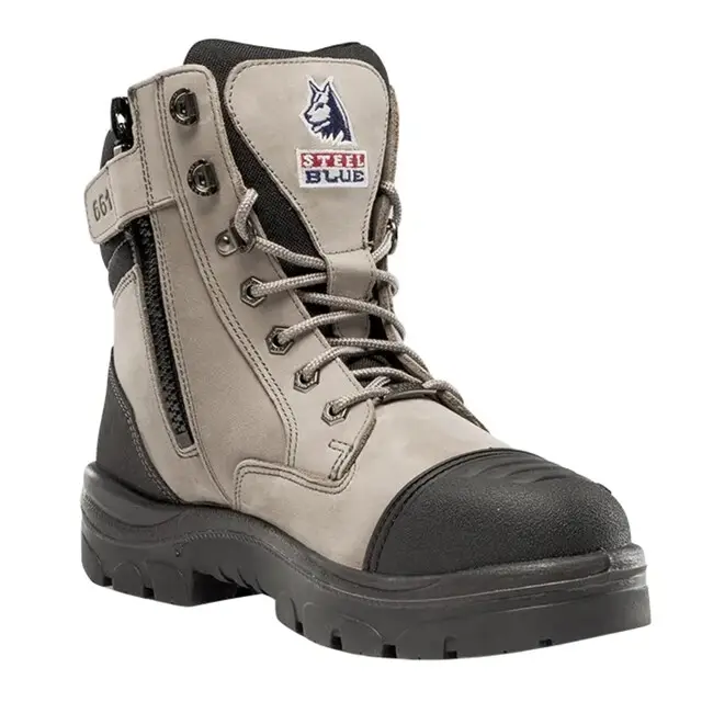 Authentiek Steel Blue Southern Cross Werkschoen S3 Heren met Rits Tpu Grijs - maat 44