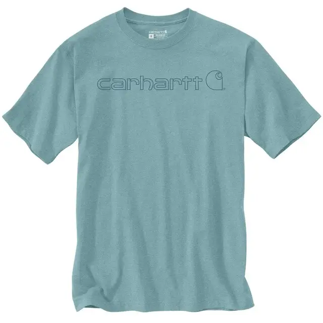 Direct Verzonden Carhartt Heren T-shirtRelaxed Fit - FastDry Licht Blauw - Maat S