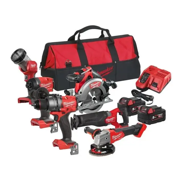 Gratis Verzending Milwaukee M18 FUEL Power Pack (M18FPD3, M18FID3, M18CCS55, M18FSZ, M18FSAG125X, M18 TLED, 2 x M18B5, M12-18FC, bag)