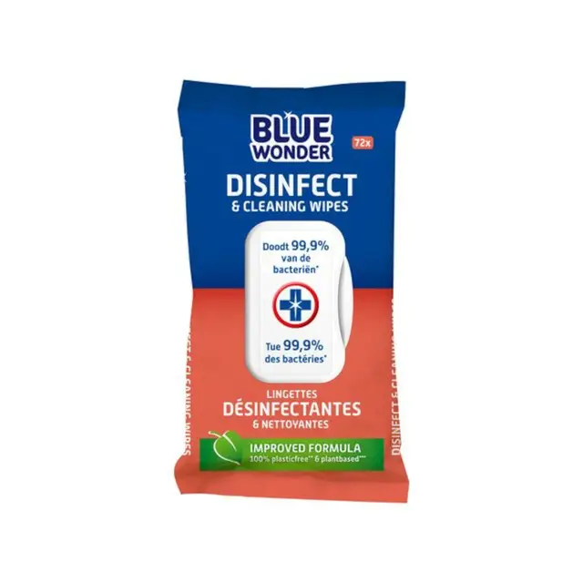 Populair Blue Wonder Desinfectie Doekjes 72 Stuks
