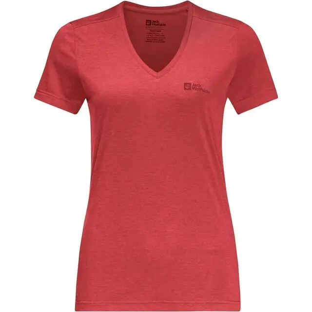 Jack Wolfskin Dames T-shirt Crosstrail T Women Vibrant Red S Shop Nu