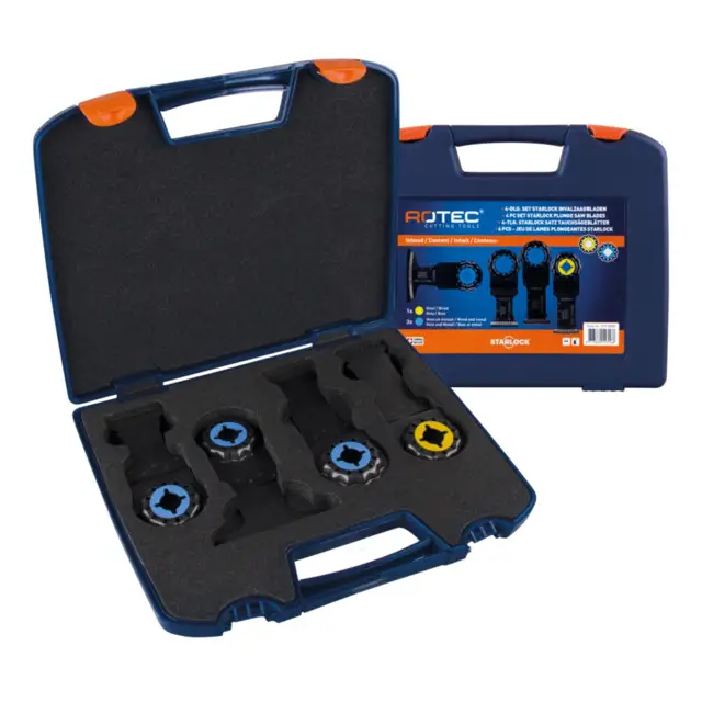 Rotec 4-dlg. Starlock invalzaagbladenset Metaal/Hout 4-dlg Gratis Retour