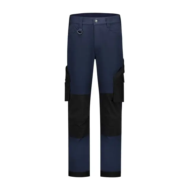 In De Mode De Boer Werkbroek 4-way Stretch Met Kniezakken Navy/zwart Maat 57
