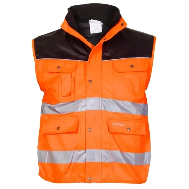 Garantie Inbegrepen Hydrowear Hi-Vis Bodywarmer Hoorn Oranje Zwart - Maat S