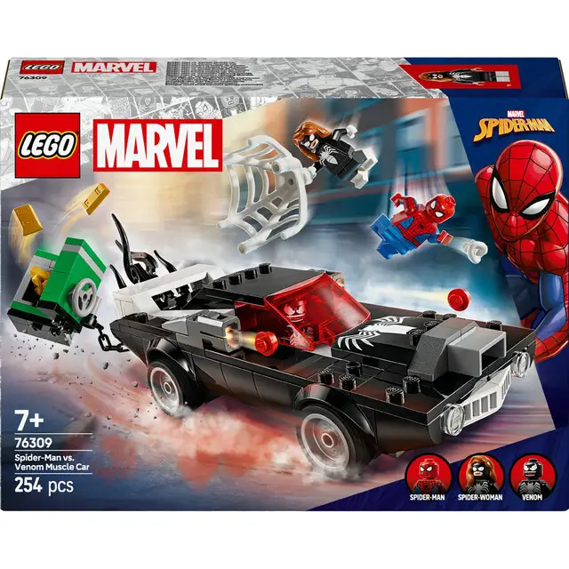 Lego 76309 Super Heroes Marvel Spiderman vs Venom Muscle Car Shop Nu
