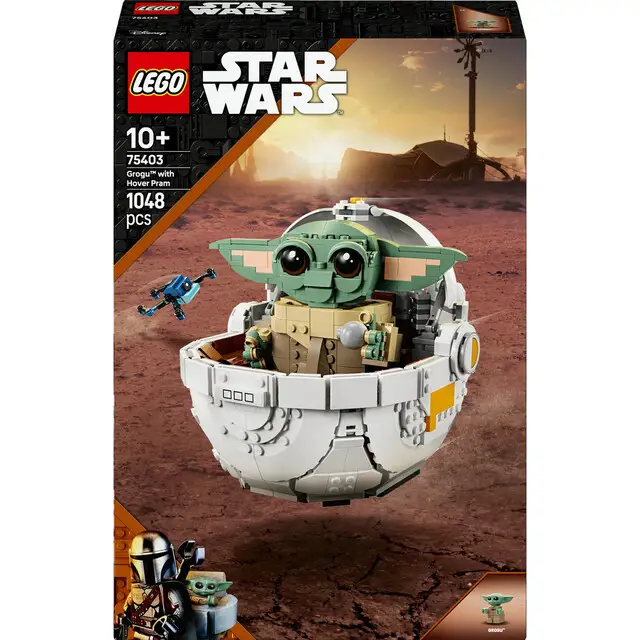 Handgemaakt Lego 75403 Star Wars Grogu with Hover Pram
