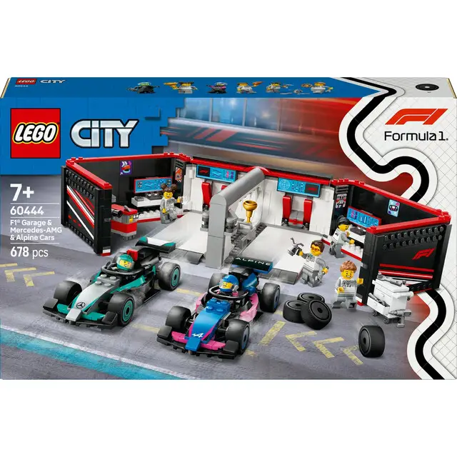 Lego 60444 City Formule 1 Mercedes & Alpine Garage Direct Beschikbaar