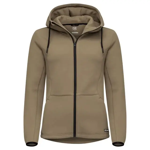 Cutter &Buck Pemberton Hood Fz Ladies Khaki 34/xs Lage Prijs