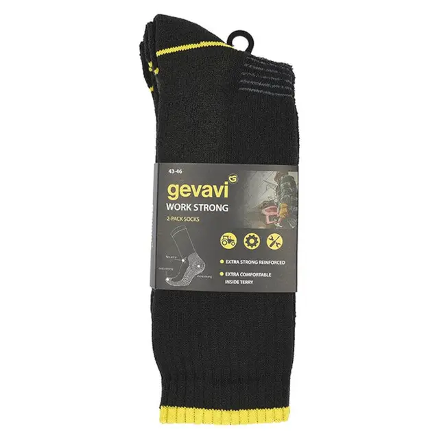 Professioneel Gevavi Workwear Werksokken GW50 Work Strong Grijs 2pr - Maat 39-42