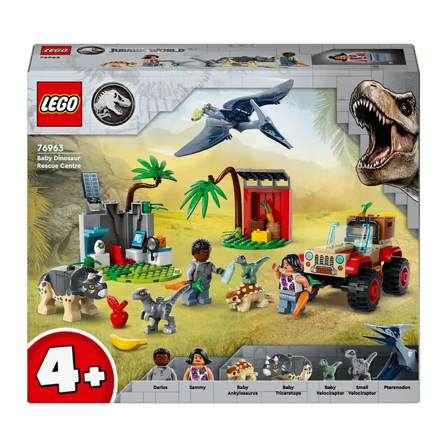 LEGO Jurassic 76963 - Reddingscentrum voor babydinosaurussen Gratis Verzending