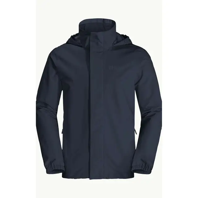 Actieprijs Jack Wolfskin Stormy Point Regenjas Heren Donkerblauw - maat XXL