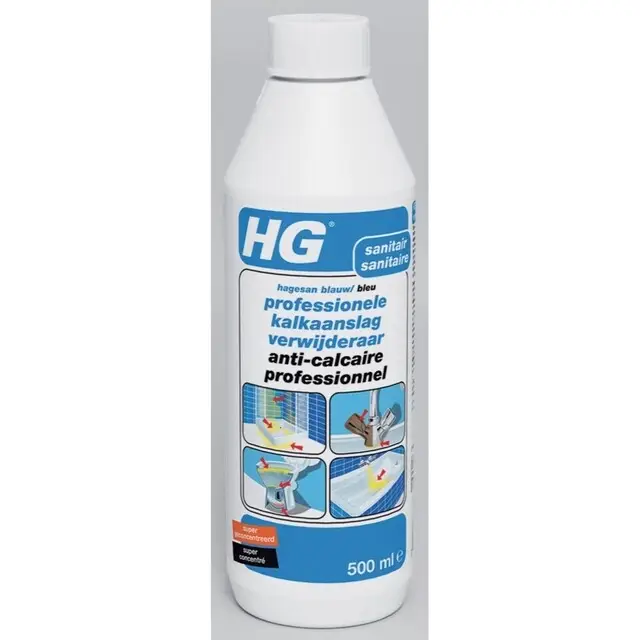 HG Professionele Kalkaanslag Verwijderaar (HG Blauw) 0,5ltr Nieuw