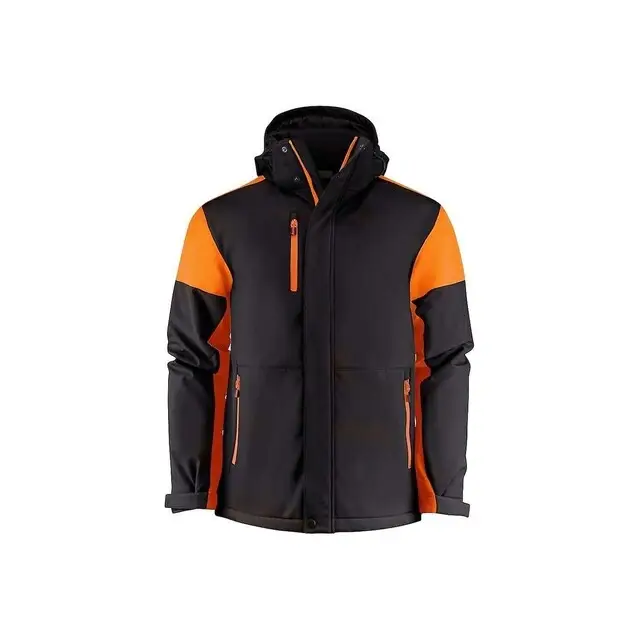 Modern Prime Padded Softshell Jas heren zwart/oranje - maat XXL