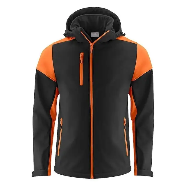 Koop Online Printer Prime Softshell Jas heren zwart/oranje - maat XXL