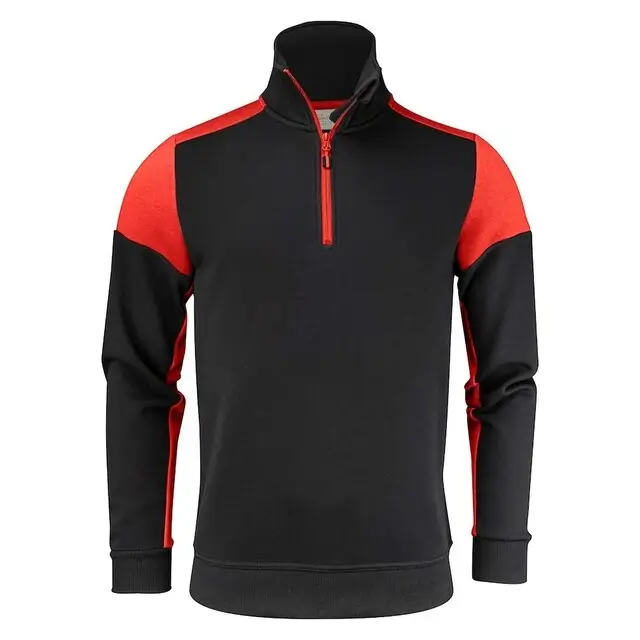 Printer Prime Halfzip Sweater unisex zwart/rood - maat 3XL Gecertificeerd