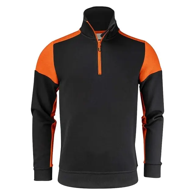 Printer Prime Halfzip Sweater unisex zwart/oranje - maat 3XL Dagaanbieding
