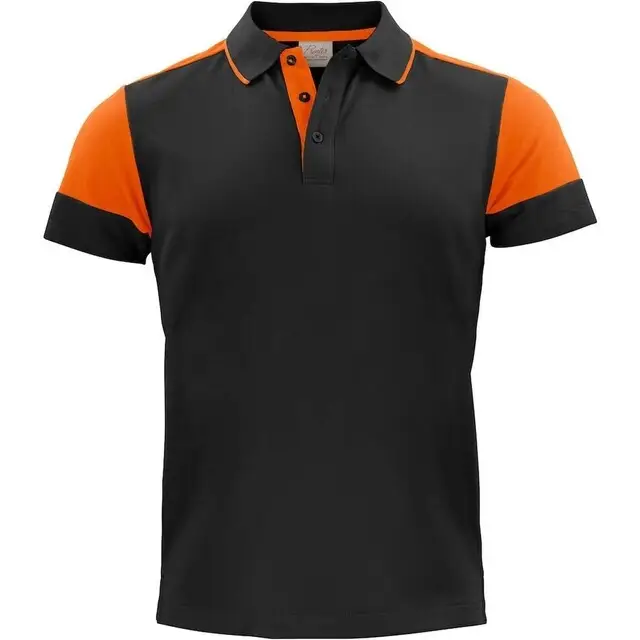 Printer Prime Polo heren zwart/oranje - maat XL Veilige Betaling