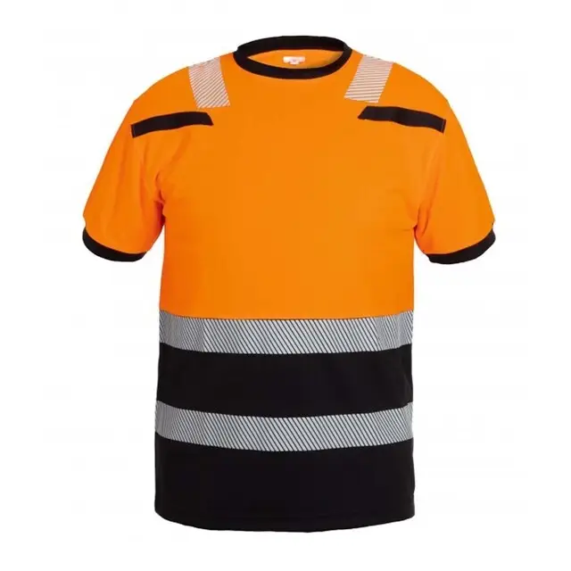 Hoge Kwaliteit Hydrowear T-shirt Tulsa Trendy Hi-Vis Oranje/Zwart - XL