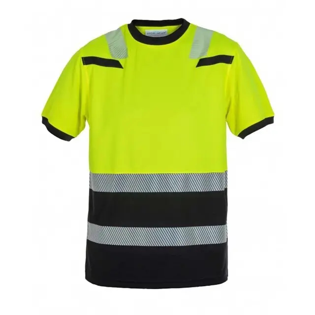 Trendy Hydrowear T-shirt Tulsa Trendy Hi-Vis Geel/Zwart - 4XL