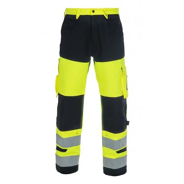 Handgemaakt Hydrowear EN20471 Broek Trendy Hi-Vis Geel/Zwart - 50S
