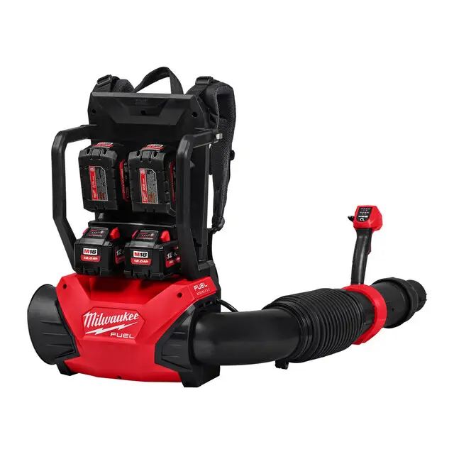 Express Levering Milwaukee M18 FUEL F2BPB-124 Dual Battery Backpack Bladblazer - Met Accu's en Lader