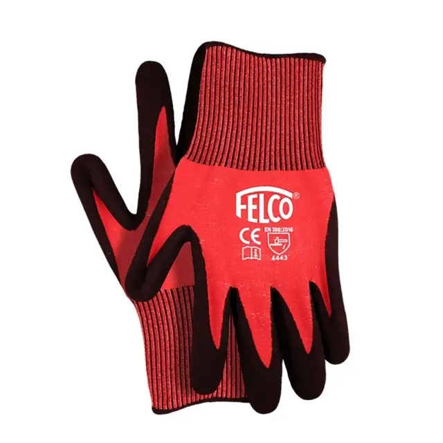 Gratis Verzending Felco 701 Werkhandschoenen HPPE-vezels en Nitril Ro/zw - maat L