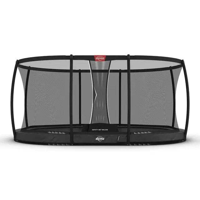 BERG Grand Champion Trampoline Inground Ovaal470 x 310 Grijs - Met Veiligheidsnet Deluxe Aanbieding